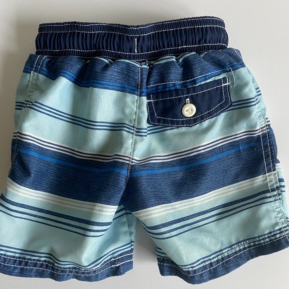Carter's Boys Blue Stripe Swim Trunks Size 2T - Picture 2 of 6